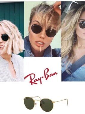 Authentic Ray-Ban Round Metal 3447 50 mm